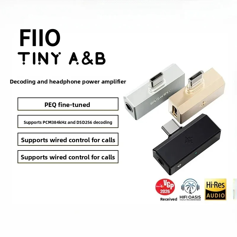 Audio Without Music - FiiO SNOWSKY TinyA/B, doğrudan takılabilen, Type-C