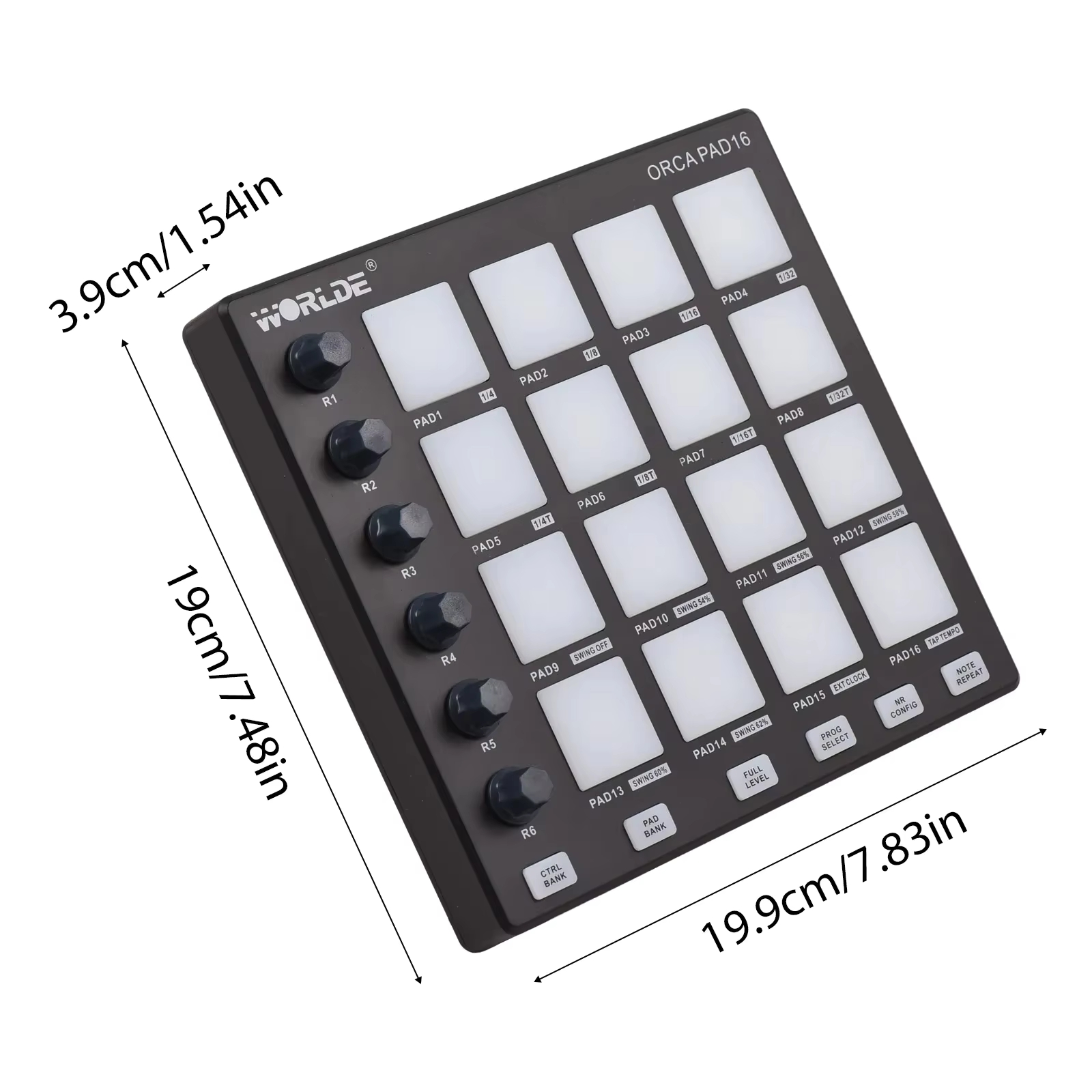 WORLDE ORCA PAD16 MIDI Kontrol - Midi Controller Pad incelemesi ve fiyatı