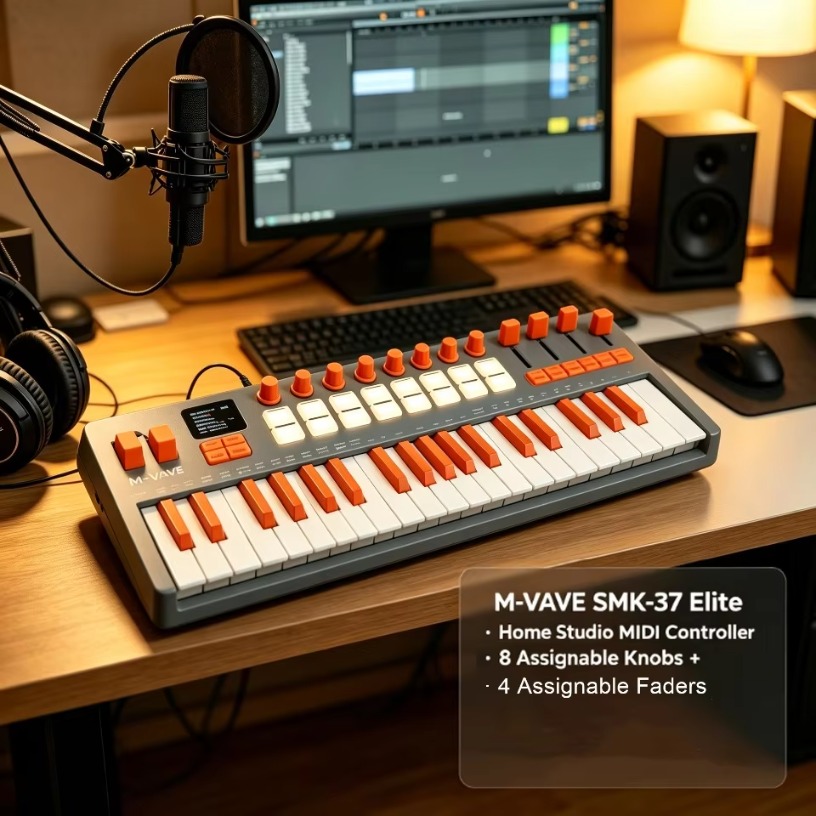 M-VAVE SMK-37 Elite Kablosuz M - Midi Controller Pad incelemesi ve fiyatı