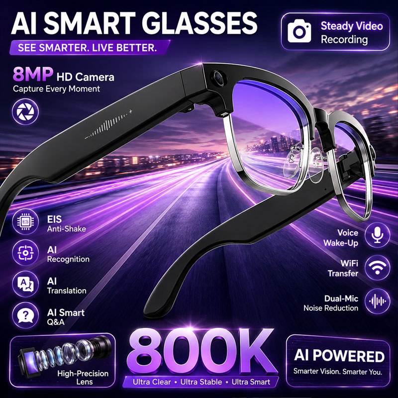 W630 Akıllı Gözlük 800W HD Kam - Audio Music Image incelemesi ve fiyatı