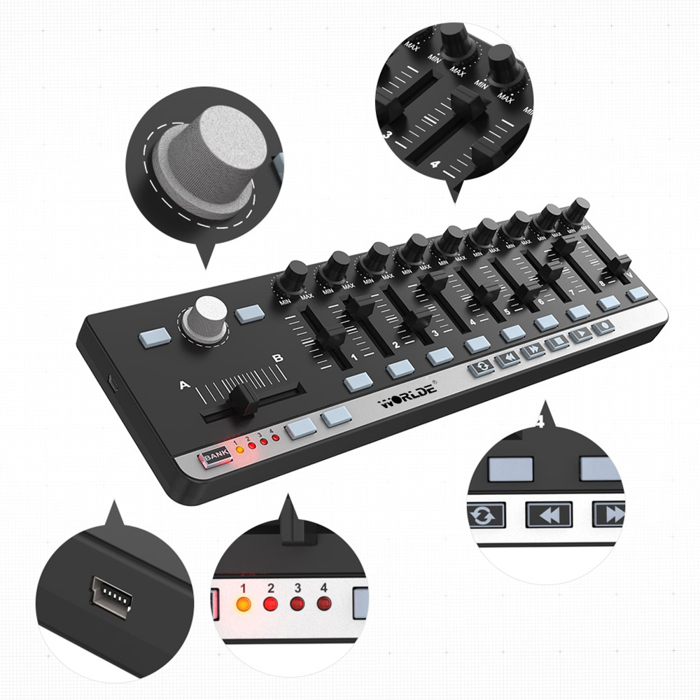 Worlde MIDI denetleyici EasyCo - Midi Controller Pad incelemesi ve fiyatı
