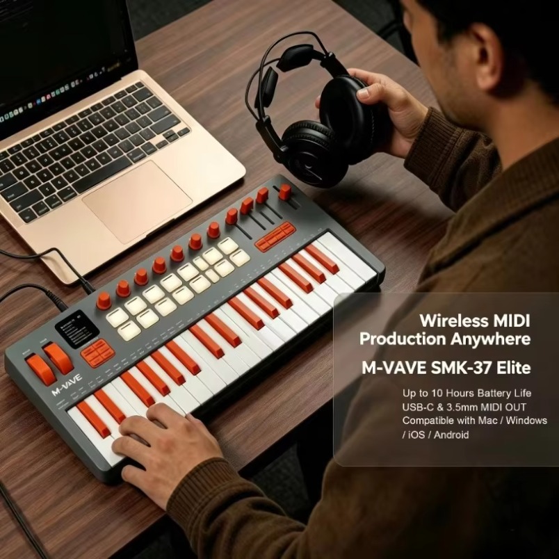 M-VAVE SMK-37 Elite MIDI Klavy - Midi Controller Pad incelemesi ve fiyatı